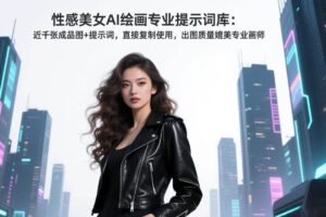 (17262期)性感美女AI绘画专业提示词库:近千张成品图+提示词,直接复制使用,出图质量媲美专业画师